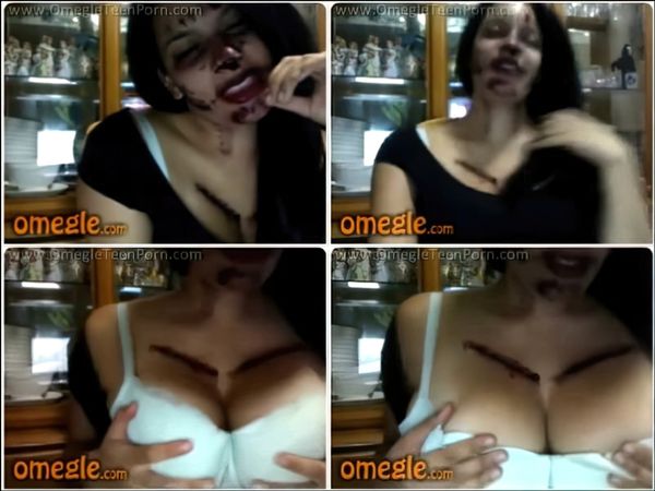 Halloween Omegle Teen Flashing Boobs