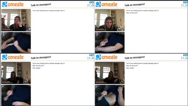 Omegle Group Of Girls Watch Guy Cum